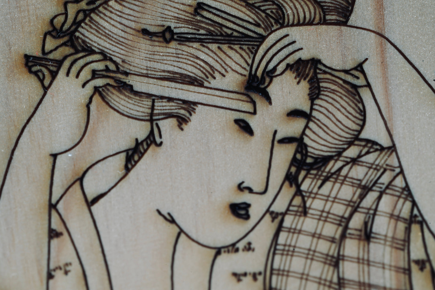 Kamisori Hinoki Wood Box - Japanese Engraving of choice