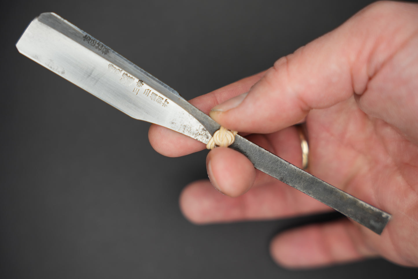 Teramasa・寺正・Real Tamahagane Kamisori・Restored Vintage Straight Razor Kamisori ・ Handmade Hinoki Wood Box