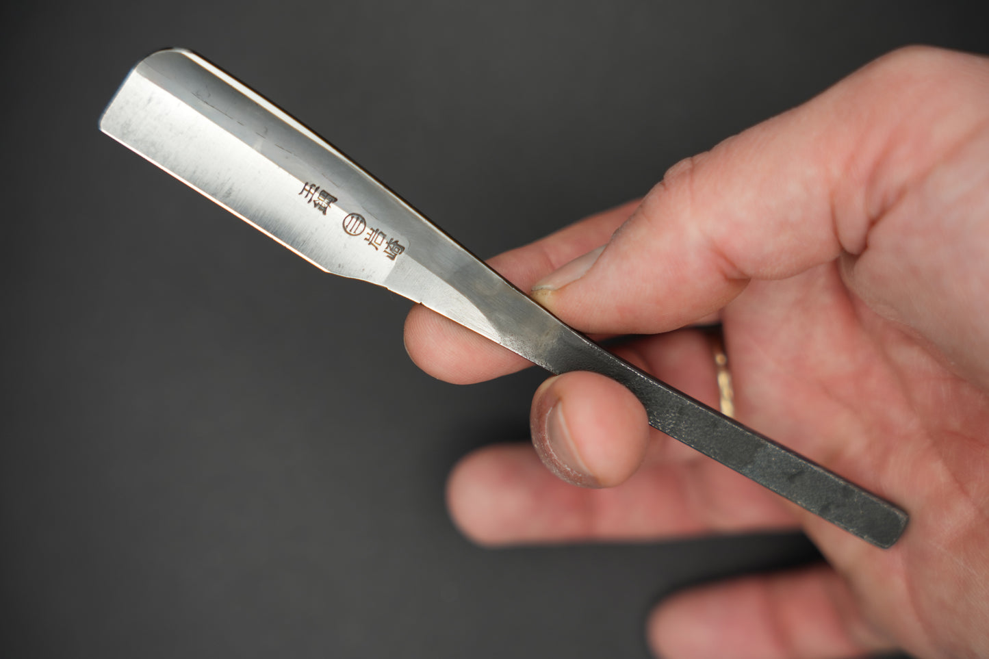 Iwasaki・岩崎・Real Tamahagane Kamisori・Restored Vintage Straight Razor Kamisori ・ Handmade Hinoki Wood Box