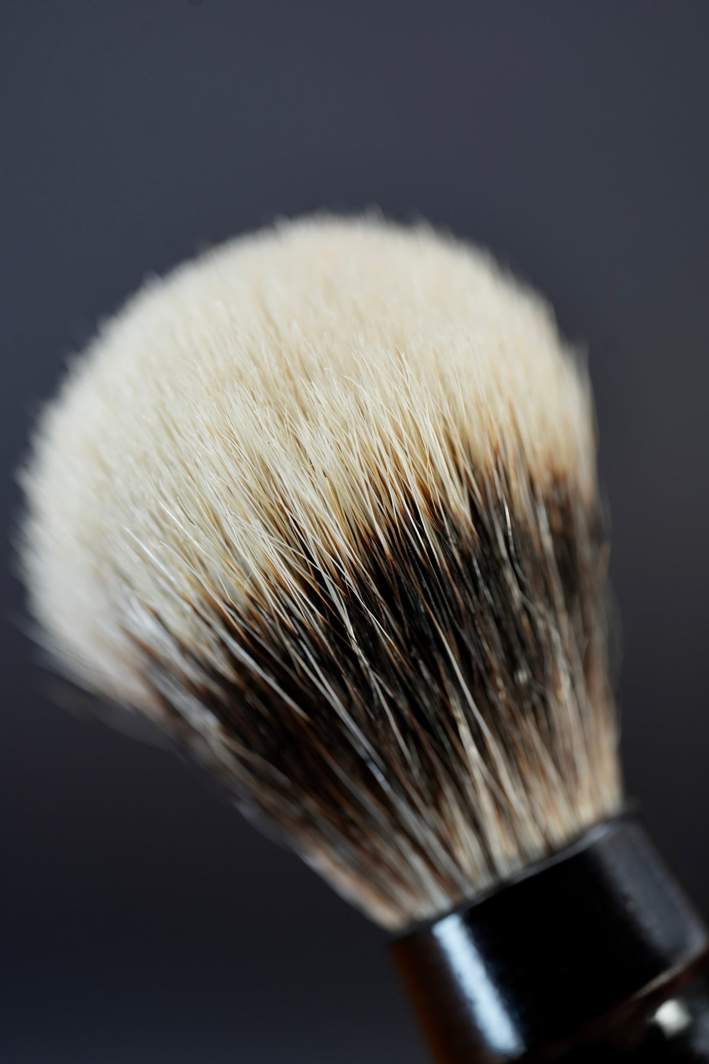 Urushi Shaving Brush "Akai Kawa" with Cherry Wood Handle & Manchurian Badger- Paulownia Box