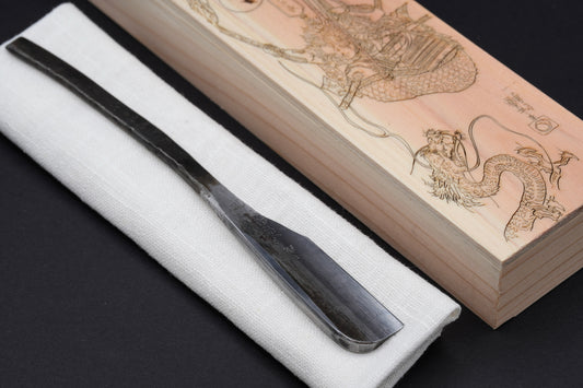 Rare Iwasaki Tamahagane Kamisori・岩崎・Restored Vintage Japanese Straight Razor,  Handmade Hinoki Box