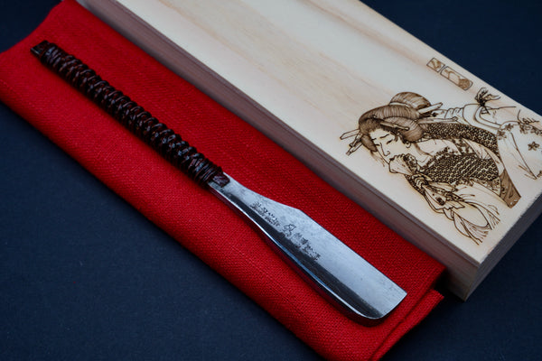 Toyo・东洋・Kamisori・Restored Vintage Straight Razor・ Kamisori Handmade Hinoki Wood Box