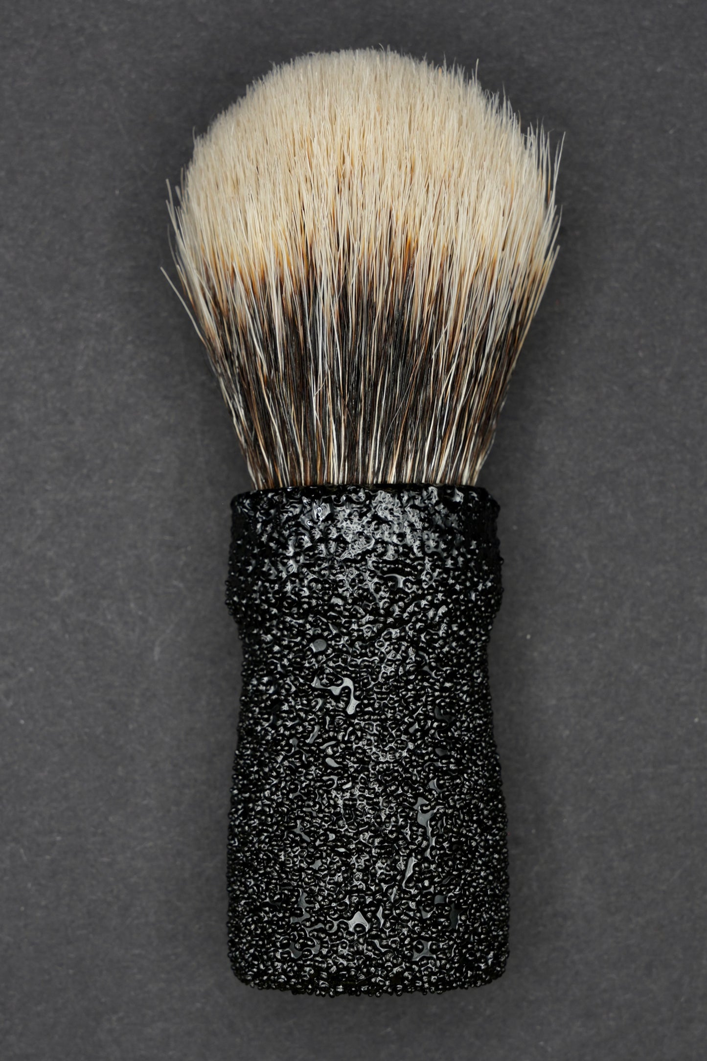 Urushi Shaving Brush "Hinageshi" with Cherry Wood Handle & Manchurian Badger Bristles - Paulownia Box