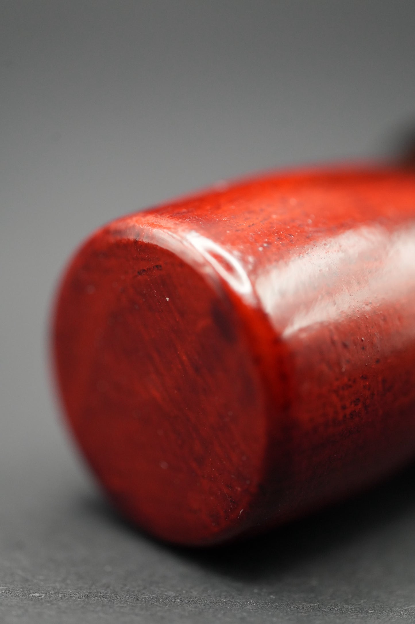 Urushi Shaving Brush "Blood Throne" with Cherry Wood Handle & Manchurian Badger Bristles - Paulownia Box