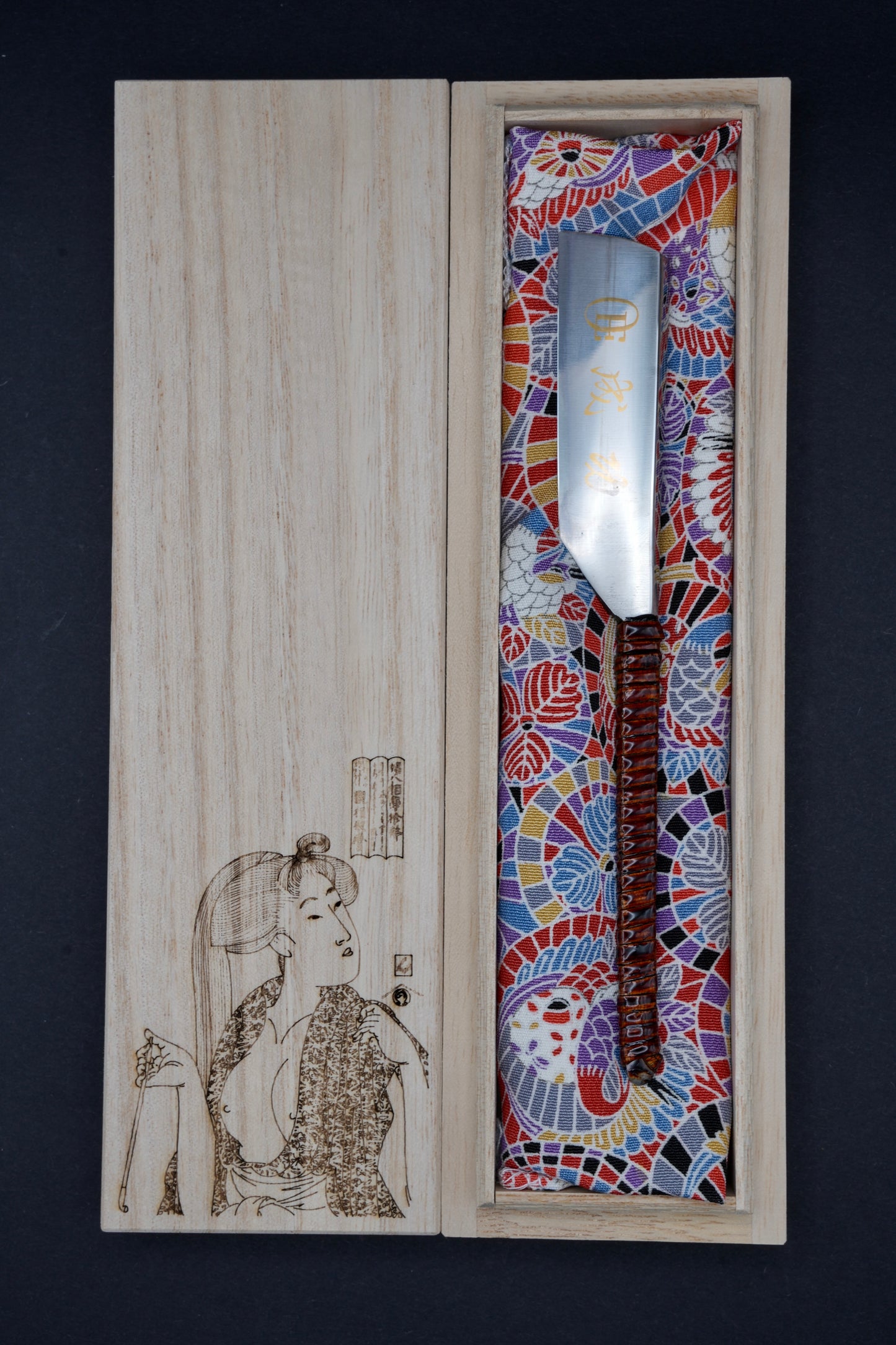 Seiko・ 成功・ Vintage Japanese Straight Razor ・ Kamisori with Paulownia Box