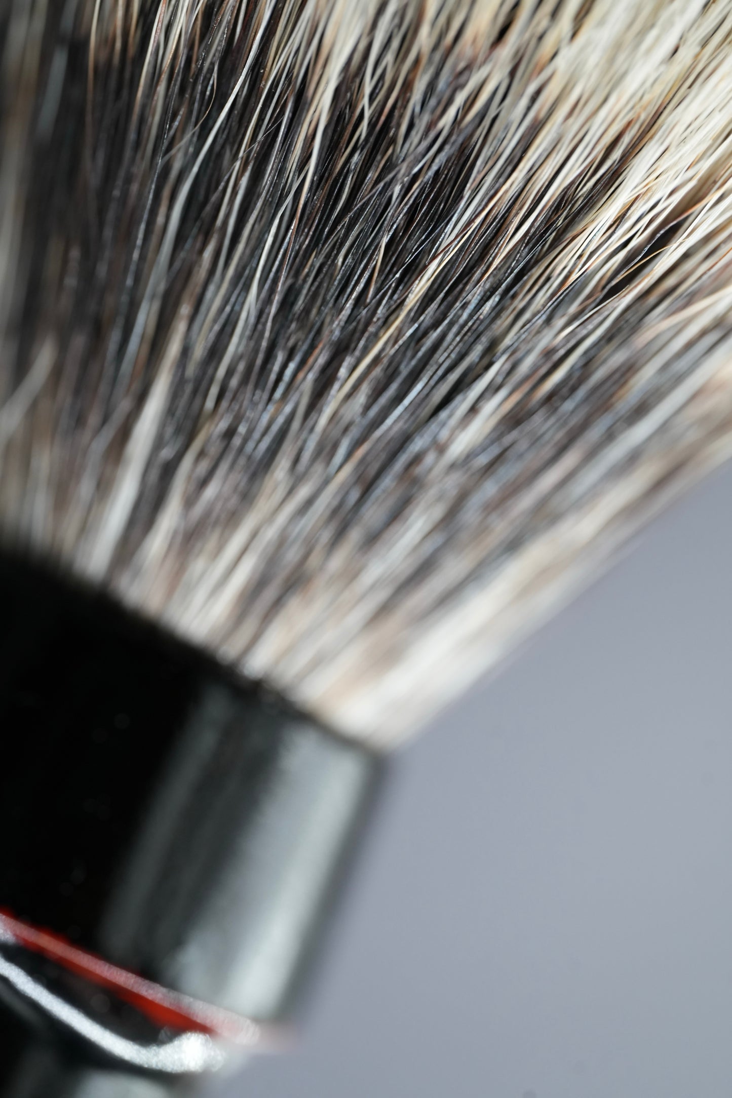 Urushi Shaving Brush "Akai Sumi" with Cherry Wood Handle & Manchurian Badger Bristles - Paulownia Box