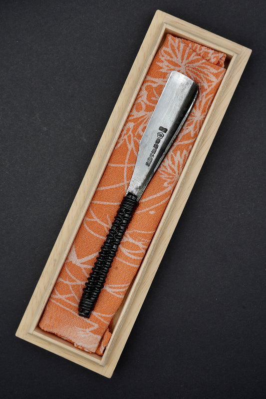 Inoue Uraume・ 裏梅藤助・ Rasoir droit japonais vintage ・ Kamisori avec boîte en Paulownia