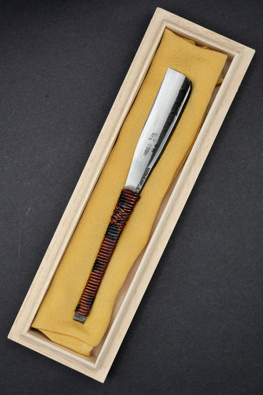 Shigesada・重定・ Rasoir droit japonais vintage ・ Kamisori avec boîte en Paulownia