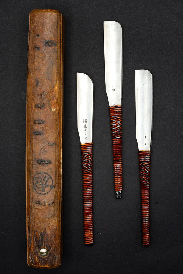 Ensemble unique de kamitori d'avant-guerre
