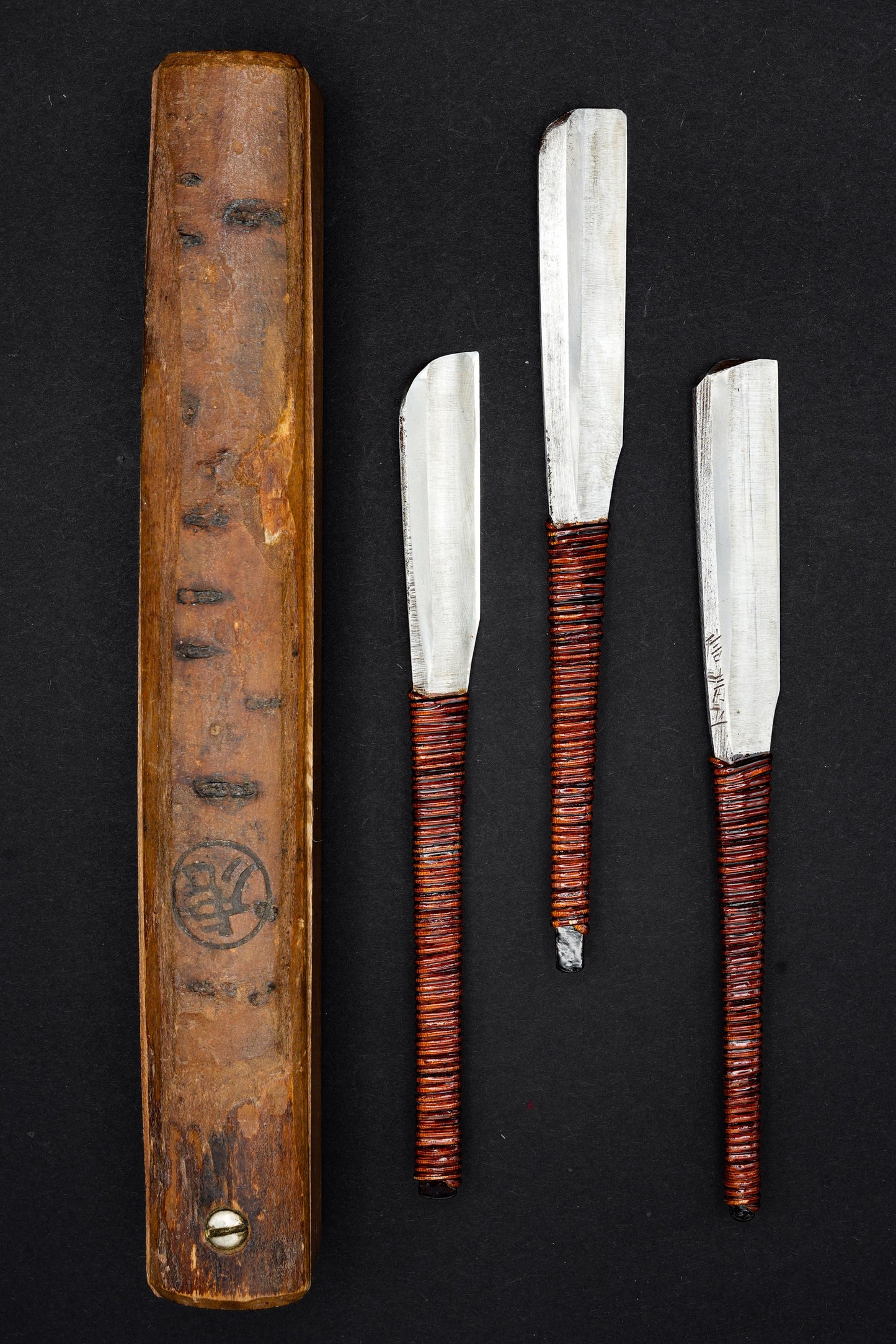 Ensemble unique de kamitori d'avant-guerre