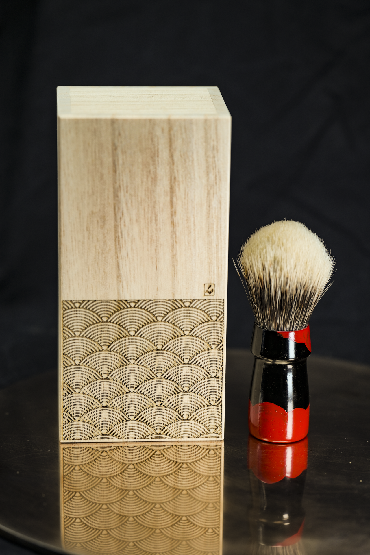 Blaireau en laque Urushi « Mer de sang »