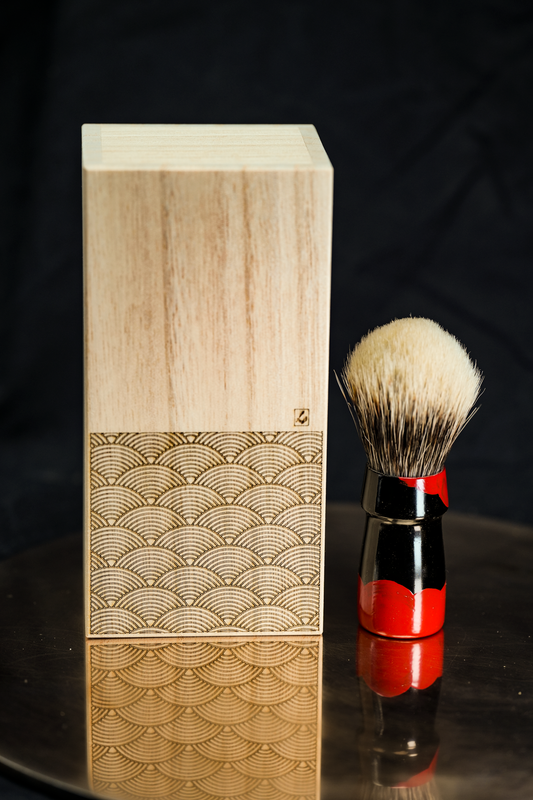 Urushi Shaving Brush "Sea of Blood"