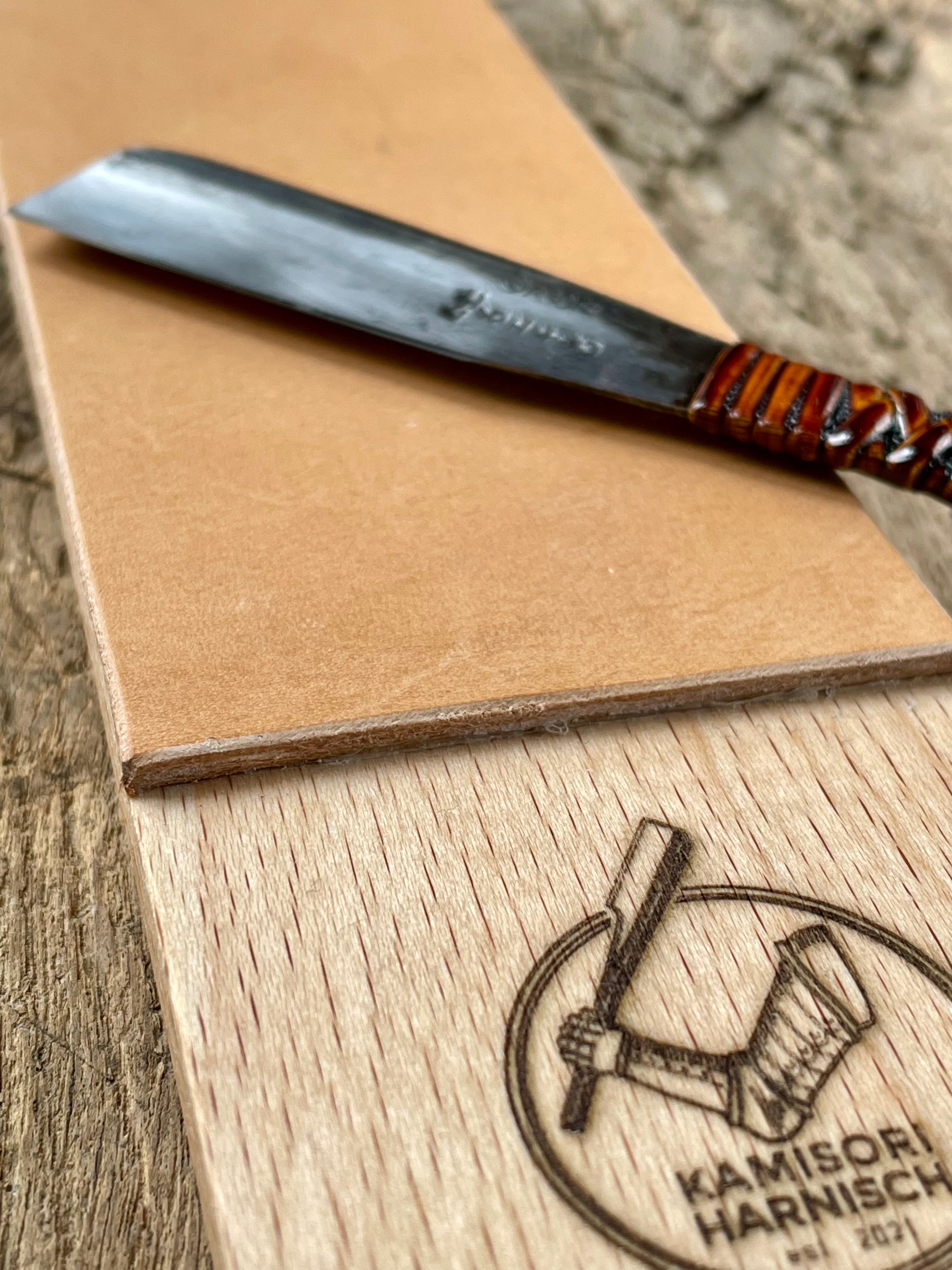 Handcrafted Leather Strop for sharpening Straight Razors and Knives ...