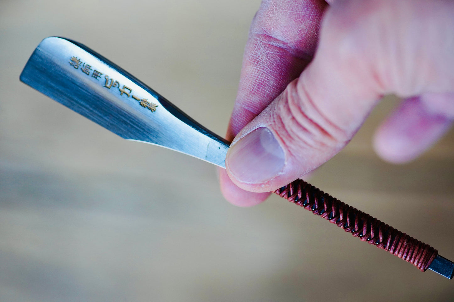 NOS Pikka, ピッカー, Restored Vintage Japanese Straight Razor, Leather Handle Wrapping  and Handmade Wooden Sugi Box